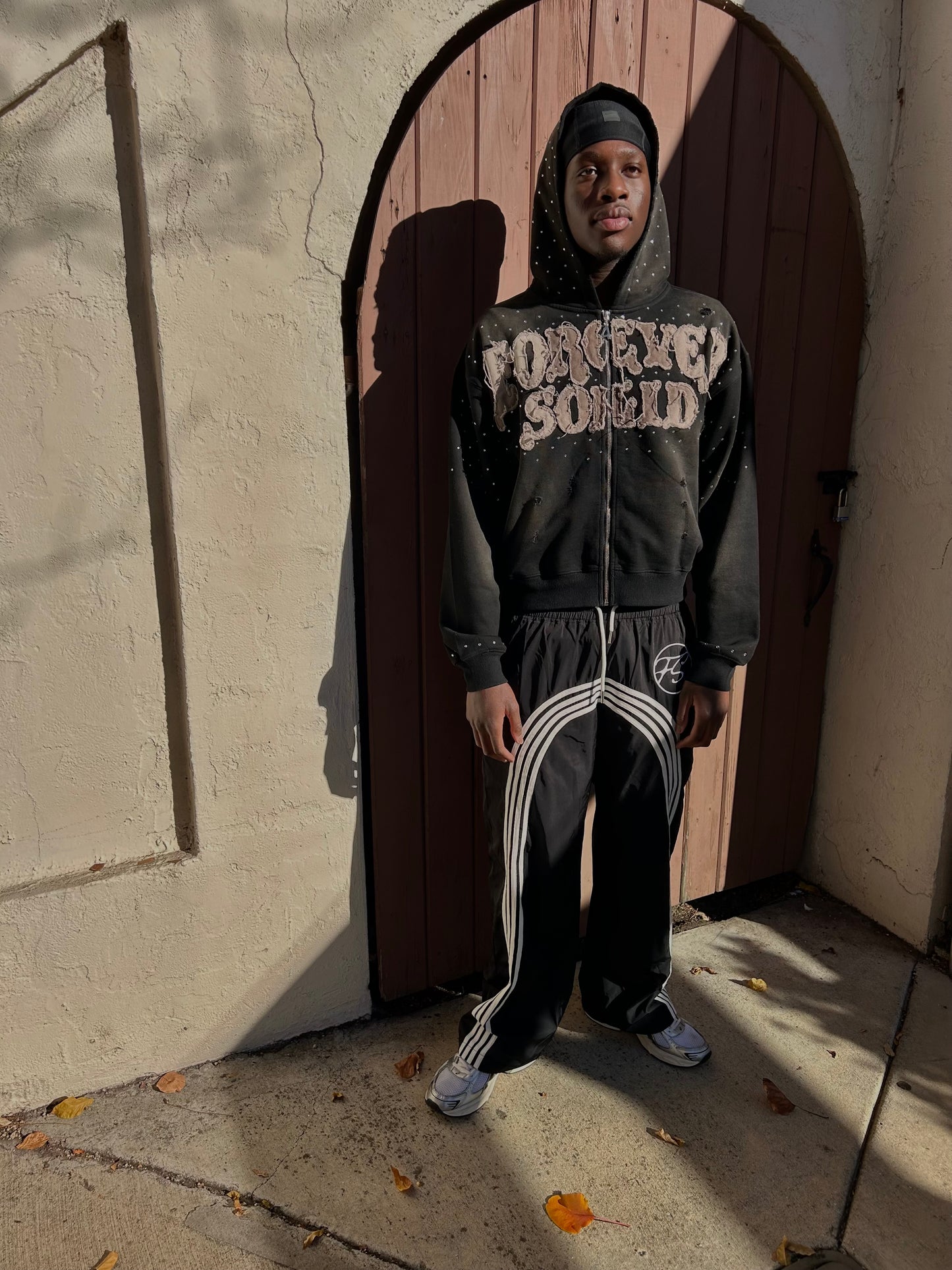 "Forever Solid" BLACK Track Pants