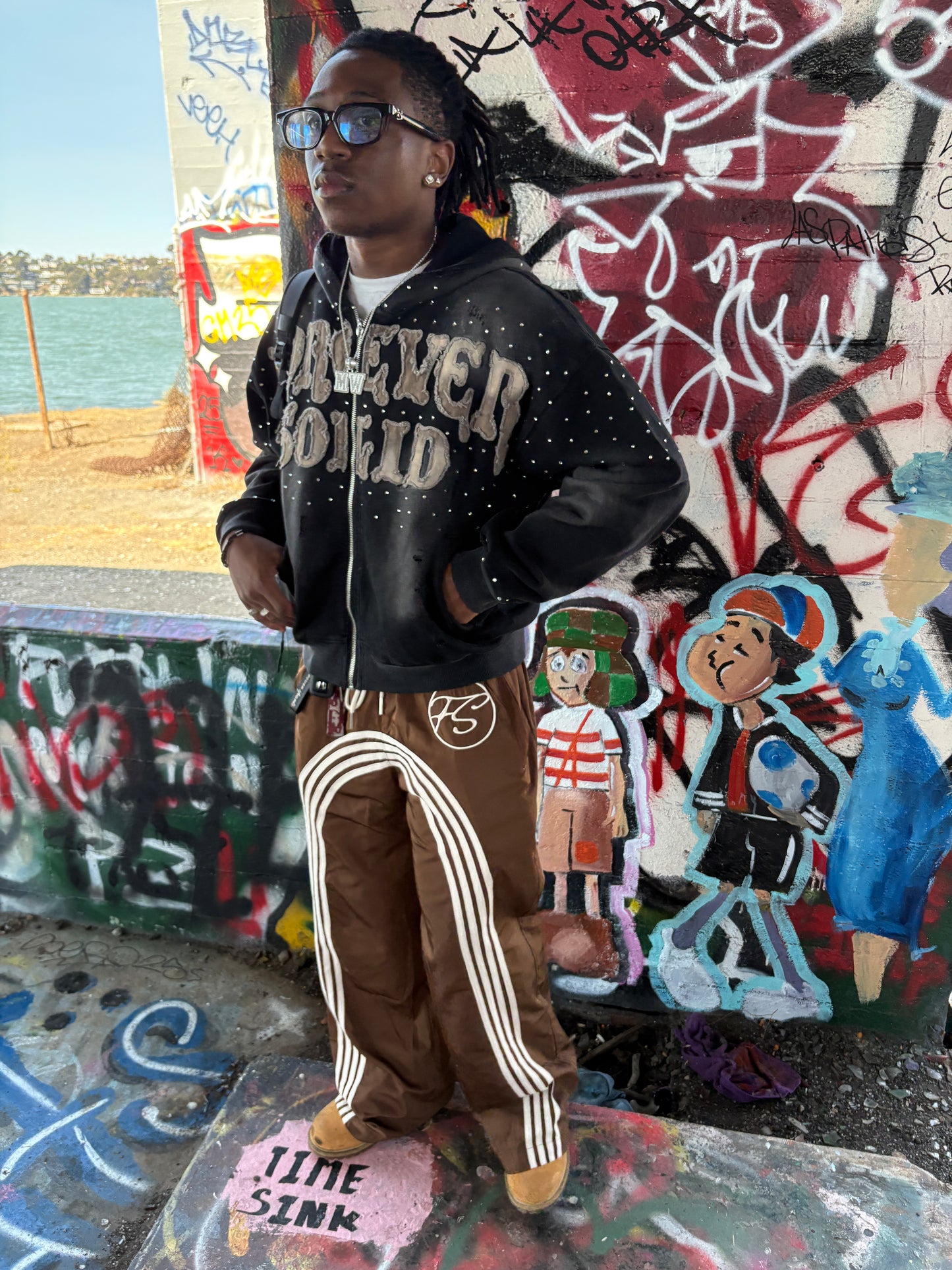 "Forever Solid" BROWN Track Pants