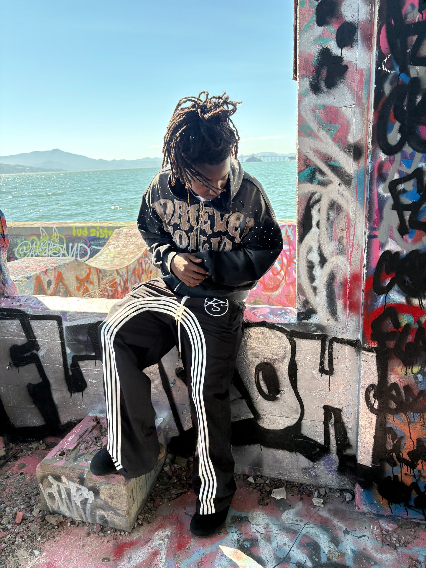 "Forever Solid" BLACK Track Pants